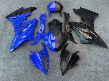 Meilleurs Carénages Moto BMW S1000RR 2015-2016 - Bleu Noir Mat Diviser