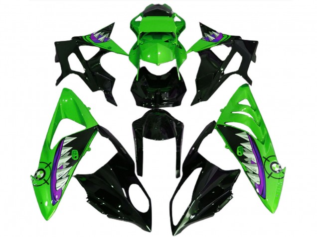Carénages Moto BMW S1000RR 2017-2018 - Vert Violet Noir Brillant Requin