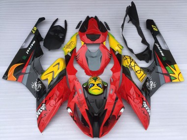 Meilleurs Carénages Moto BMW S1000RR 2015-2016 - Jaune Rouge Noir Requin