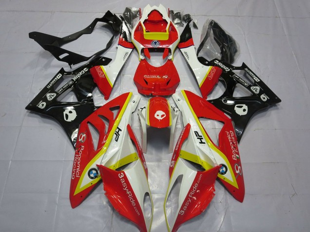 Carénages Moto BMW S1000RR 2009-2014 - Blanc Rouge Jaune Noir Brillant