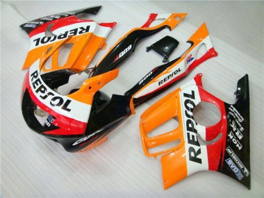 Meilleurs Carénage Moto Honda CBR600 F3 1995-1996 - Orange Blanc Rouge Noir Brillant Repsol