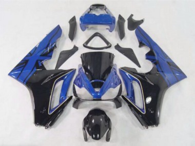 Meilleurs Carénages Moto Triumph Daytona 675 2006-2008 - Bleu Noir Brillant