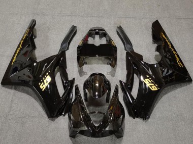 Meilleurs Carénages Moto Triumph Daytona 675 2006-2008 - Noir Brillant Or Décalque