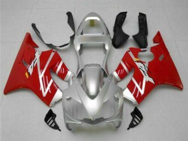 Meilleurs Kits Carénages Moto Honda CBR600 F4i 2001-2003 - Argent Rouge