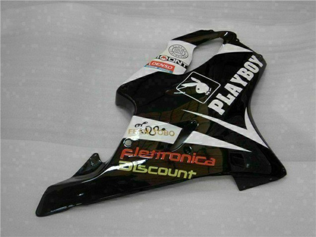 Carénages Moto Honda CBR600 F4i 2001-2003 - Blanc Jaune Noir Brillant Playboy