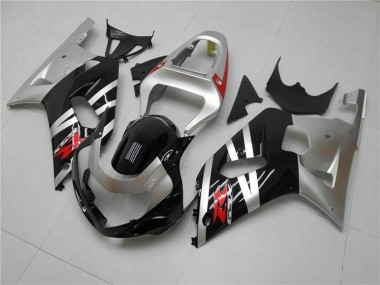 Meilleurs Carénages Moto Suzuki GSXR 600/750 2001-2003 - Argent Noir Brillant Rouge