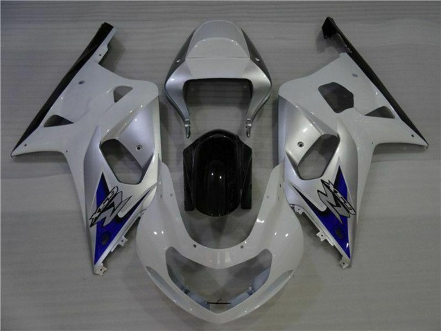 Carénages Moto Suzuki GSXR 600/750 2001-2003 - Blanc Argent Bleu Noir