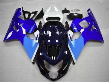 Meilleurs Carénage Moto Suzuki GSXR 600/750 2004-2005 - Blanc Bleu Noir