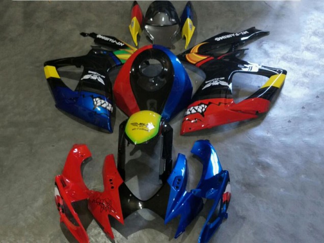 Carénages Moto Suzuki GSXR 600/750 2006-2007 - Rouge Bleu Jaune