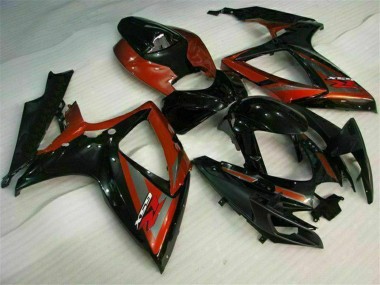 Meilleurs Carénages Moto Suzuki GSXR 600/750 2006-2007 - Noir Brillant Rouge