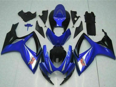 Meilleurs Carénages Moto Suzuki GSXR 600/750 2006-2007 - Bleu Blanc Noir Brillant Rouge