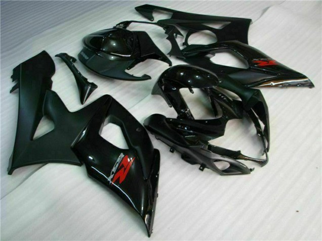 Carénage Moto Suzuki GSXR 1000 2005-2006 - Noir Brillant Noir Mat Rouge