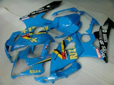 Meilleurs Carénages Moto Suzuki GSXR 1000 2005-2006 - Bleu Or Noir Rizla