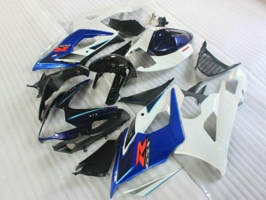 Meilleurs Kits Carénage Moto Suzuki GSXR 1000 2005-2006 - Blanc Bleu Noir Brillant