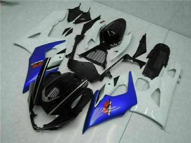 Meilleurs Carénage Moto Suzuki GSXR 1000 2005-2006 - Blanc Bleu Noir Brillant
