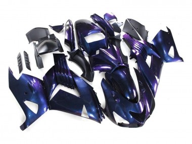 Meilleurs Carénages Moto Kawasaki ZX14R ZZR1400 2006-2011 - Caméléon Bleu Violet