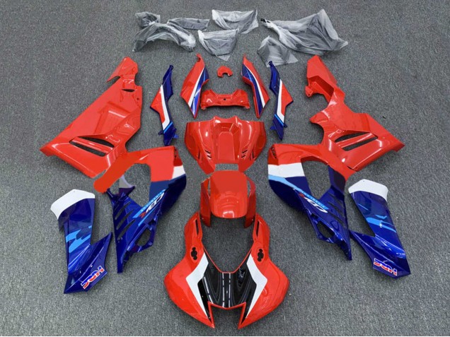 Kit Carénages Moto Honda CBR1000RR-R 2020-2023 - Blanc Rouge Bleu HRC