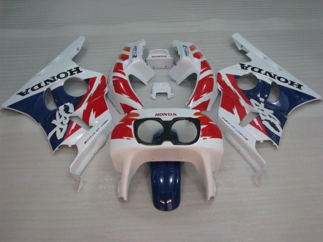 Carénages Moto Honda CBR400RR NC23 1987-1989 - Blanc Rouge Bleu
