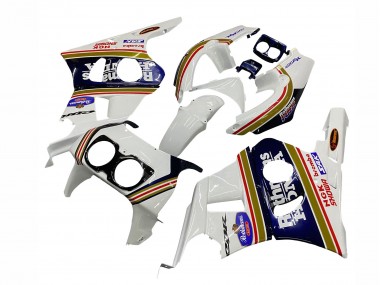 Meilleurs Carénages Moto Honda CBR400RR NC29 1990-1999 - Blanc Or Rouge Bleu Foncé Rothmans