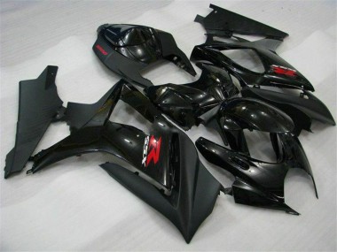 Meilleurs Carénages Moto Suzuki GSXR 1000 2007-2008 - Noir Brillant Noir Mat Rouge