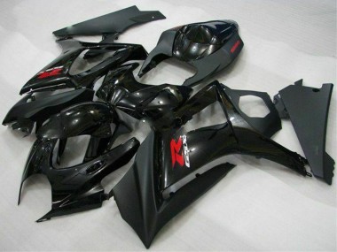 Meilleurs Carénages Moto Suzuki GSXR 1000 2007-2008 - Noir Brillant Noir Mat Rouge