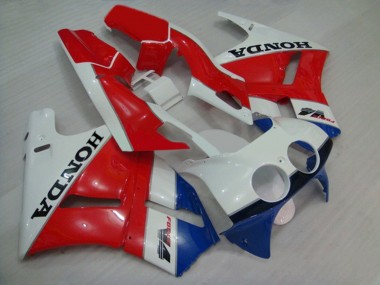 Meilleurs Carénages Moto Honda VFR400R NC30 1988-1992 - Blanc Rouge Bleu