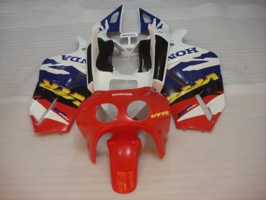 Meilleurs Carénages Moto Honda VFR400R NC30 1988-1992 - Blanc Bleu Rouge