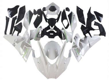 Meilleurs Carénages Moto Kawasaki Ninja H2 2015-2022 - Blanc Argent Vert