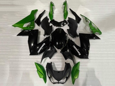 Meilleurs Carénage Moto Kawasaki Z250/Z300 2015-2016 - Vert Noir Brillant