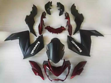 Meilleurs Carénages Moto Kawasaki Z250/Z300 2015-2016 - Noir Mat Rouge Marron