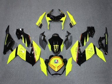 Meilleurs Carénages Moto Kawasaki Z250/Z300 2015-2016 - Jaune Noir Brillant Monstre