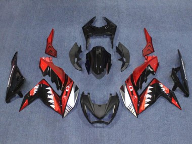 Meilleurs Carénages Moto Kawasaki Z250/Z300 2015-2016 - Rouge Blanc Noir Brillant Requin