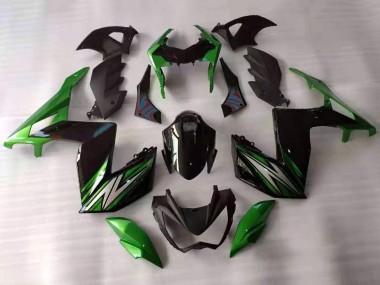 Meilleurs Carénages Moto Kawasaki Z250/Z300 2015-2016 - Vert Noir Blanc