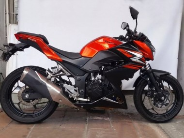 Meilleurs Carénages Moto Kawasaki Z250/Z300 2015-2016 - Orange Rouge Noir Mat