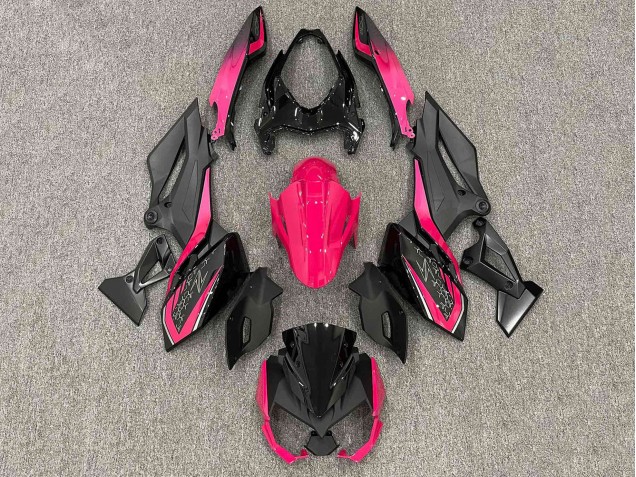 Carénages Moto Kawasaki Z400 2018-2024 - Noir Mat Brillant Rose