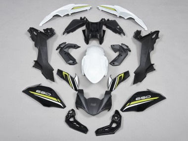 Meilleurs Carénages Moto Kawasaki Ninja Z650 2017-2019 - Noir Blanc Jaune