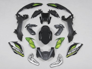 Meilleurs Carénages Moto Kawasaki Ninja Z650 2017-2019 - Noir Vert Argent