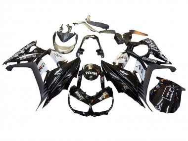 Meilleurs Carénages Moto Kawasaki Z1000SX 2010-2016 - Noir Brillant Or Blanc Mobil West