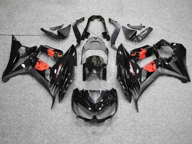 Carénages Moto Kawasaki Z1000SX 2010-2018 - Noir Brillant Noir Mat Red Bull