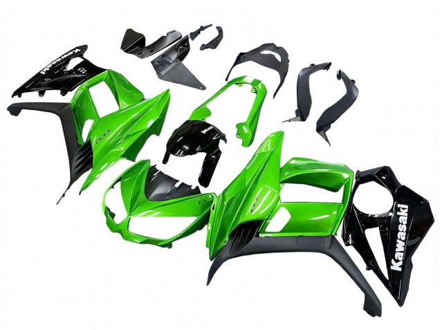 Carénages Moto Kawasaki Z1000SX 2010-2018 - Noir Brillant Noir Mat Vert