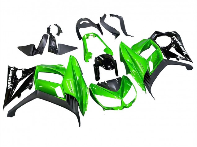 Carénages Moto Kawasaki Z1000SX 2010-2018 - Noir Brillant Noir Mat Vert
