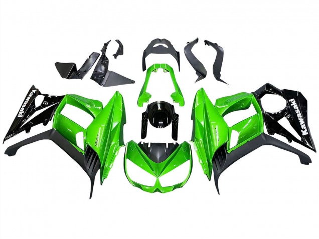 Carénages Moto Kawasaki Z1000SX 2010-2018 - Noir Brillant Noir Mat Vert