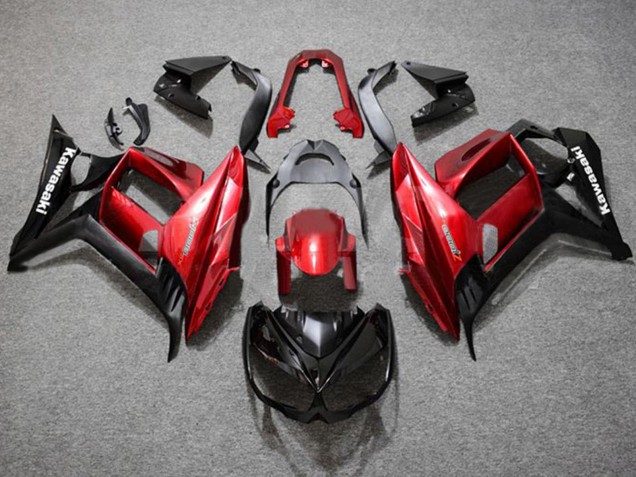 Carénages Moto Kawasaki Z1000SX 2010-2018 - Rouge Noir Brillant