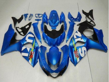Meilleurs Kits Carénage Moto Suzuki GSXR 1000 2009-2016 - Bleu Vert Blanc