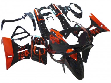 Meilleurs Carénages Moto Kawasaki ZZR600 1998-2003 - Noir Brillant Rouge Corona Extra