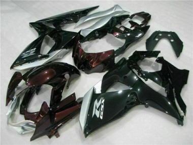 Meilleurs Carénages Moto Suzuki GSXR 1000 2009-2016 - Noir Brillant Argent Blanc