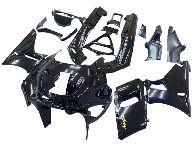 Carénages Moto Kawasaki ZZR600 1998-2003 - Noir Brillant Or Ninja