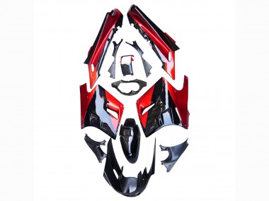 Meilleurs Carénages Moto Kawasaki ZZR1100 1990-1992 - Rouge Noir Brillant