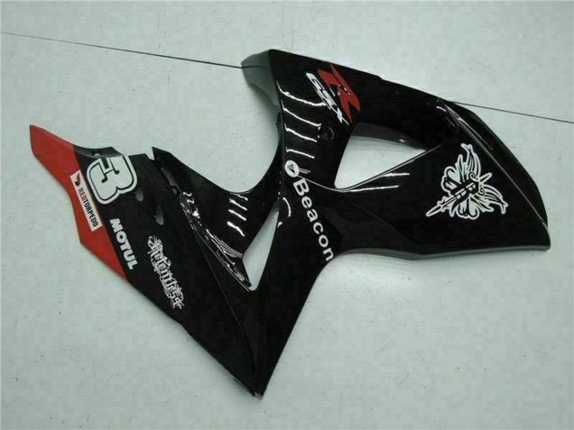 Carénages Moto Suzuki GSXR 1000 2009-2016 - Noir Brillant Rouge Balise Motul