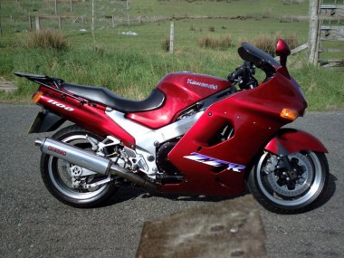 Meilleurs Carénages Moto Kawasaki ZZR1100 1993-2003 - Rouge Foncé